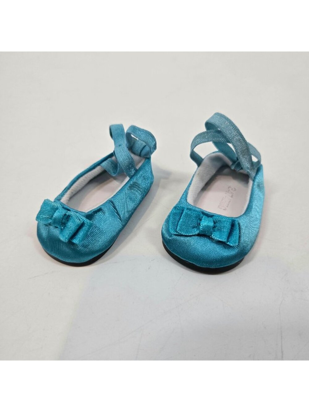 American Girl Caroline's Party Gown Teal Shoes with Bows Historical Collection